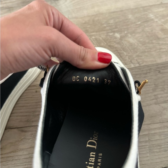 Dior walk ‘n’ Dior trainers black white gold size 7 37 - Picture 6 of 8